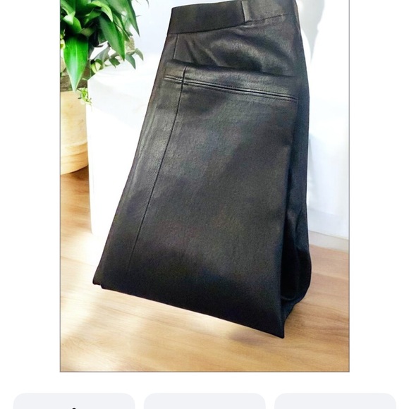 Alice + Olivia Black Leather leggings pants size 2 - Picture 1 of 16